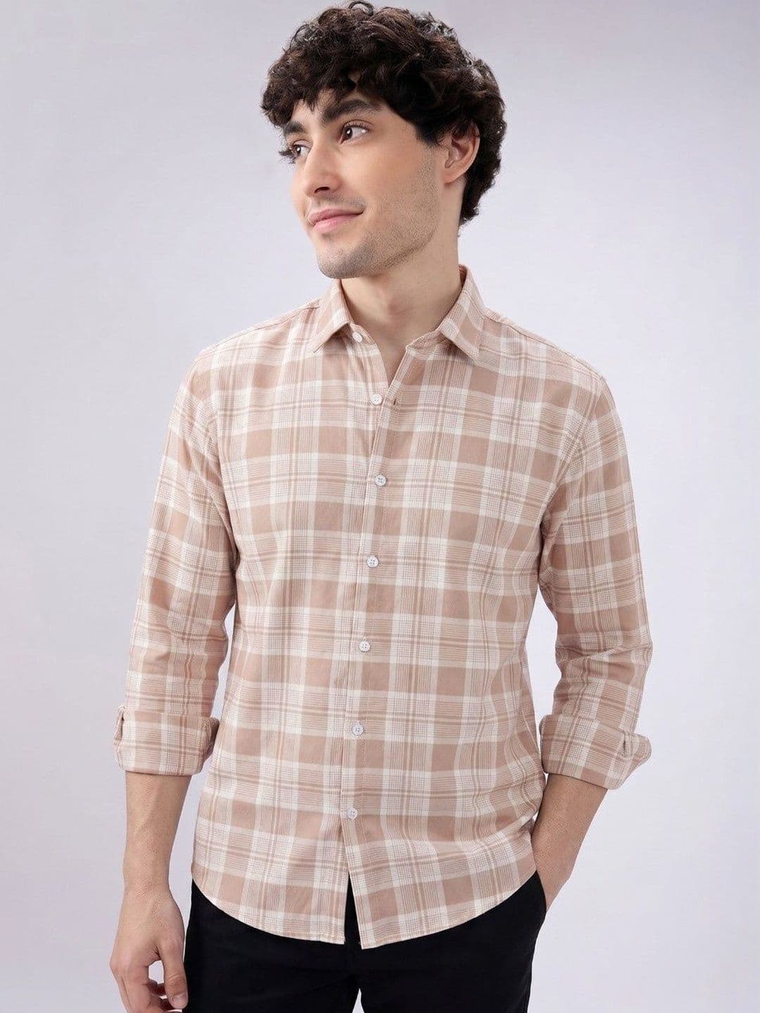 VELKYNOX Men Comfort Slim Fit Checked Casual Shirt - view 1