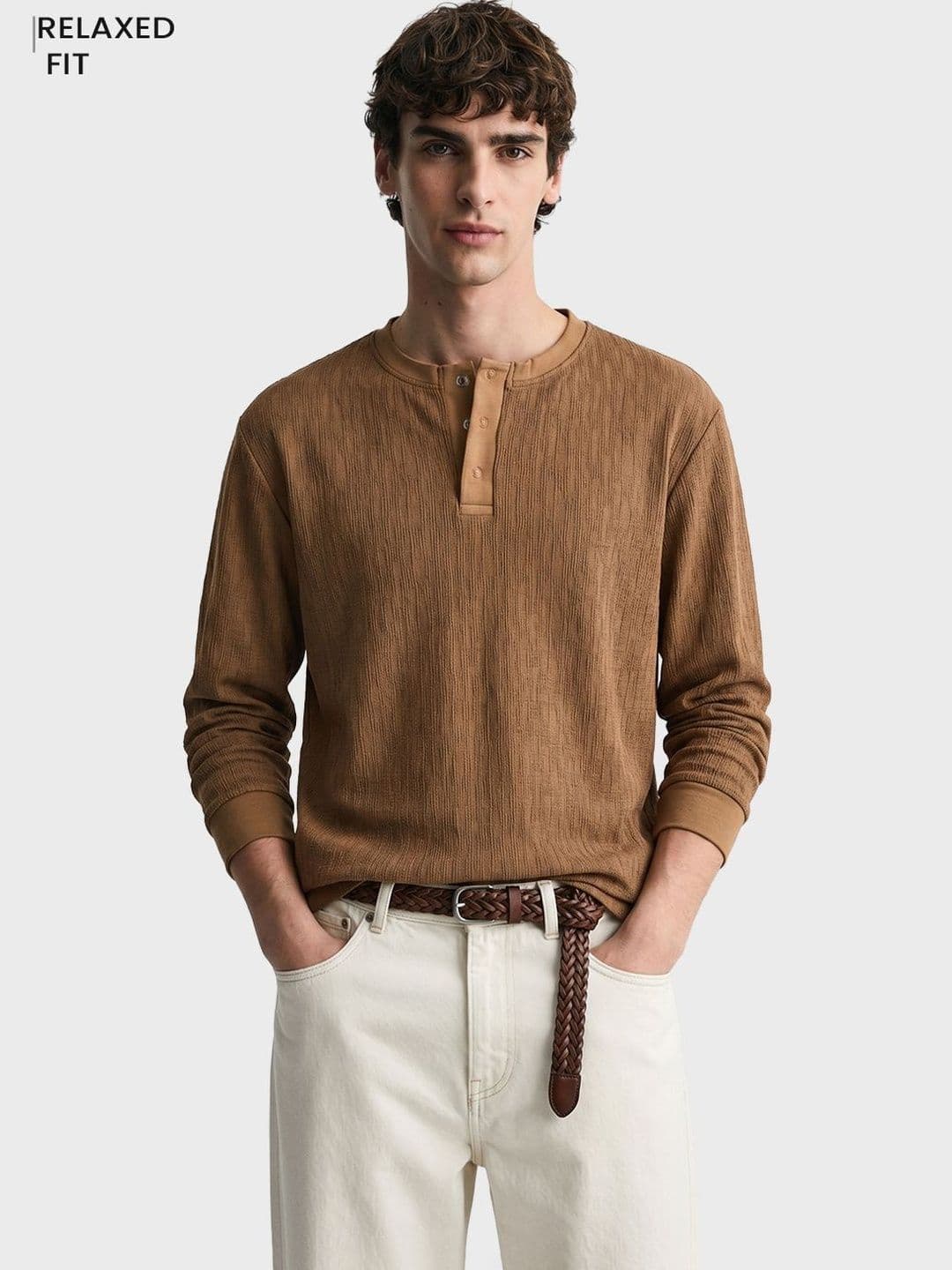 The Indian Garage Co Men Henley Neck T-shirt - view 1