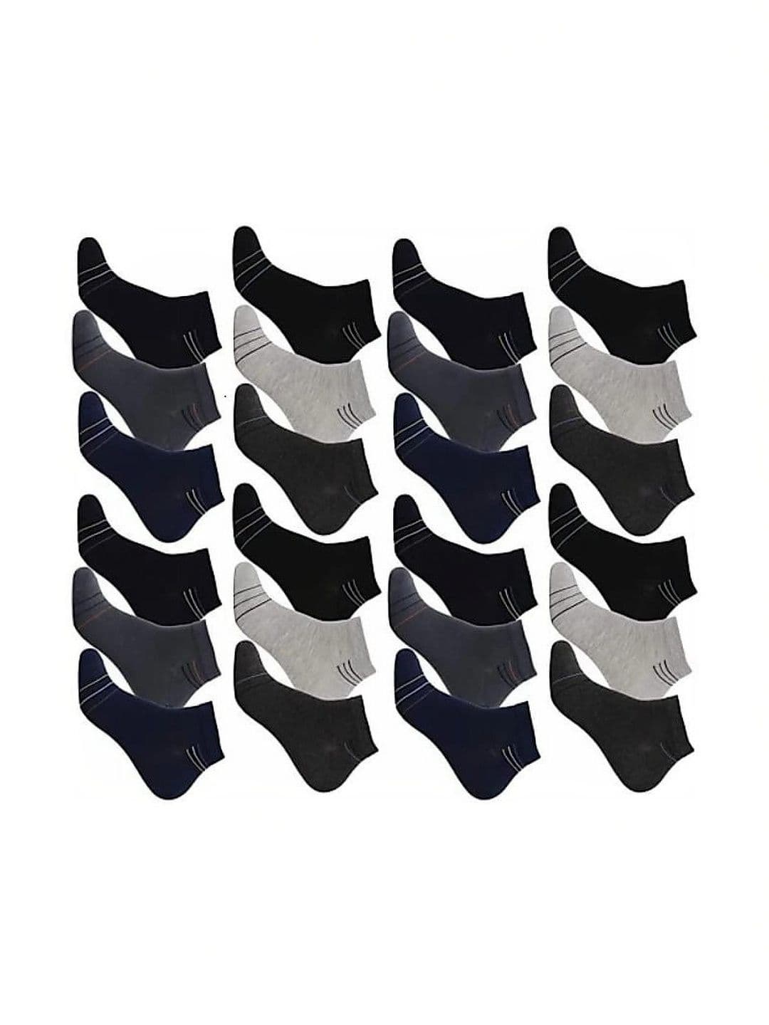 GARUN Men Cotton Striped Shoe Liners Socks - view 1
