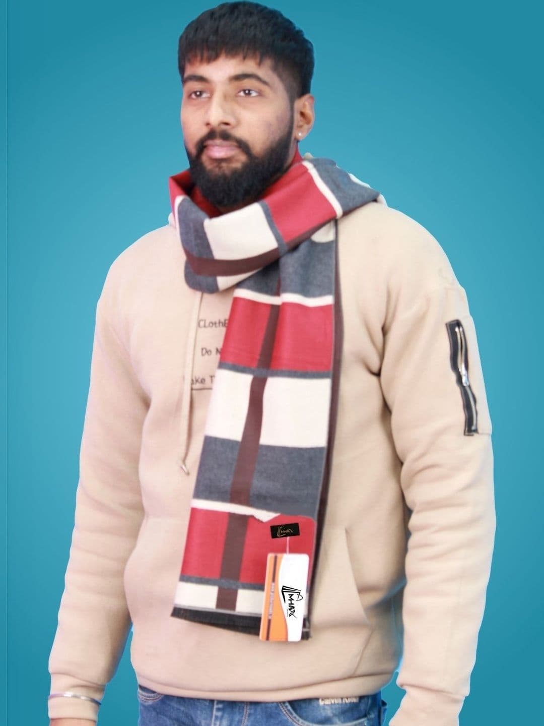 MHAX Men Checked Merino Wool Mufflers - view 1