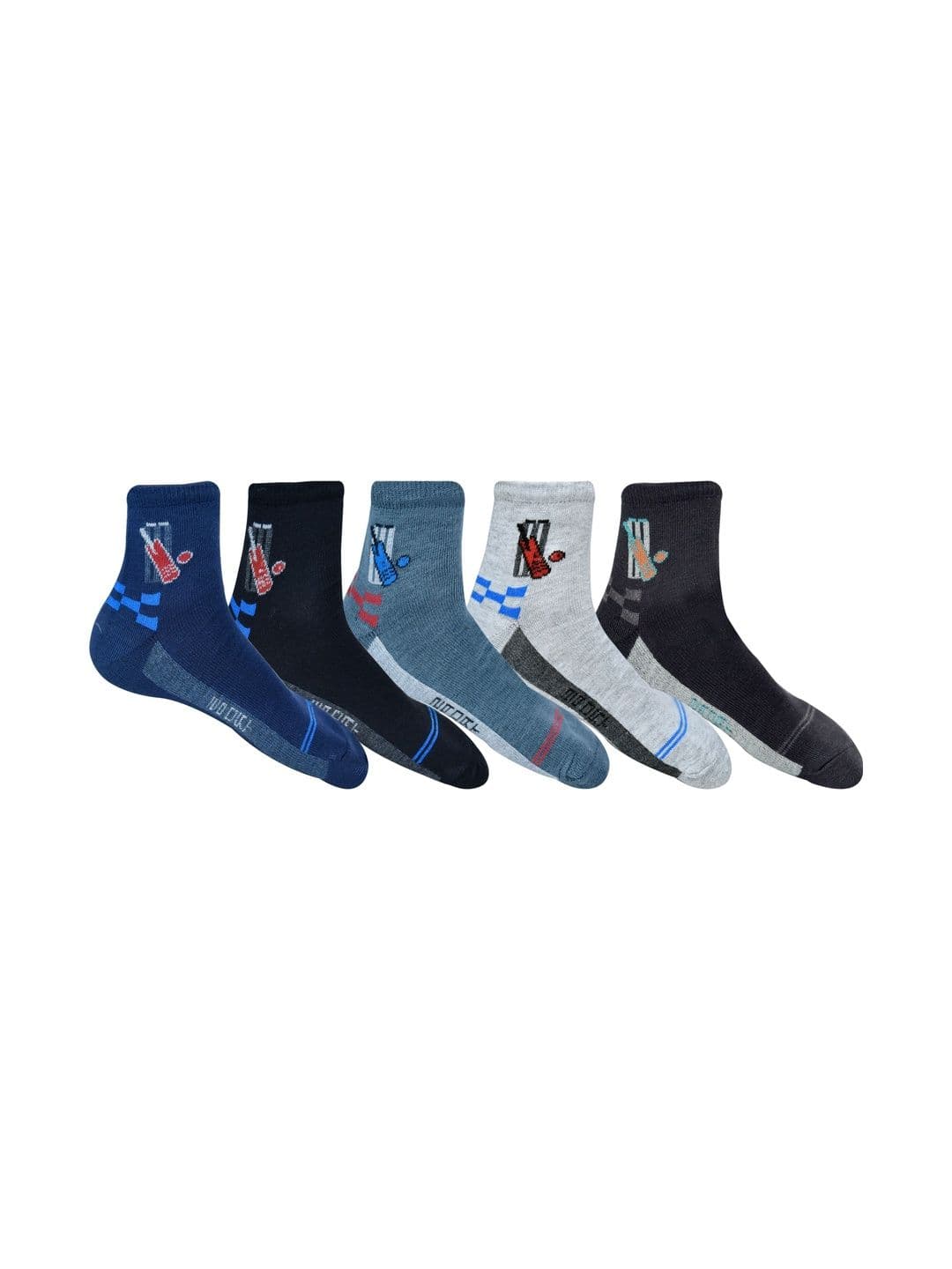 VIPUN Men Pack of 5 Cotton Patterned Above Ankle Socks - view 1