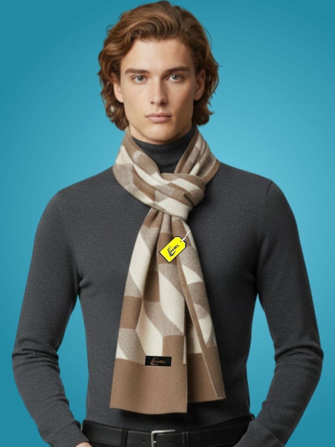 MHAX Men Patterned Merino Wool Mufflers - view 1