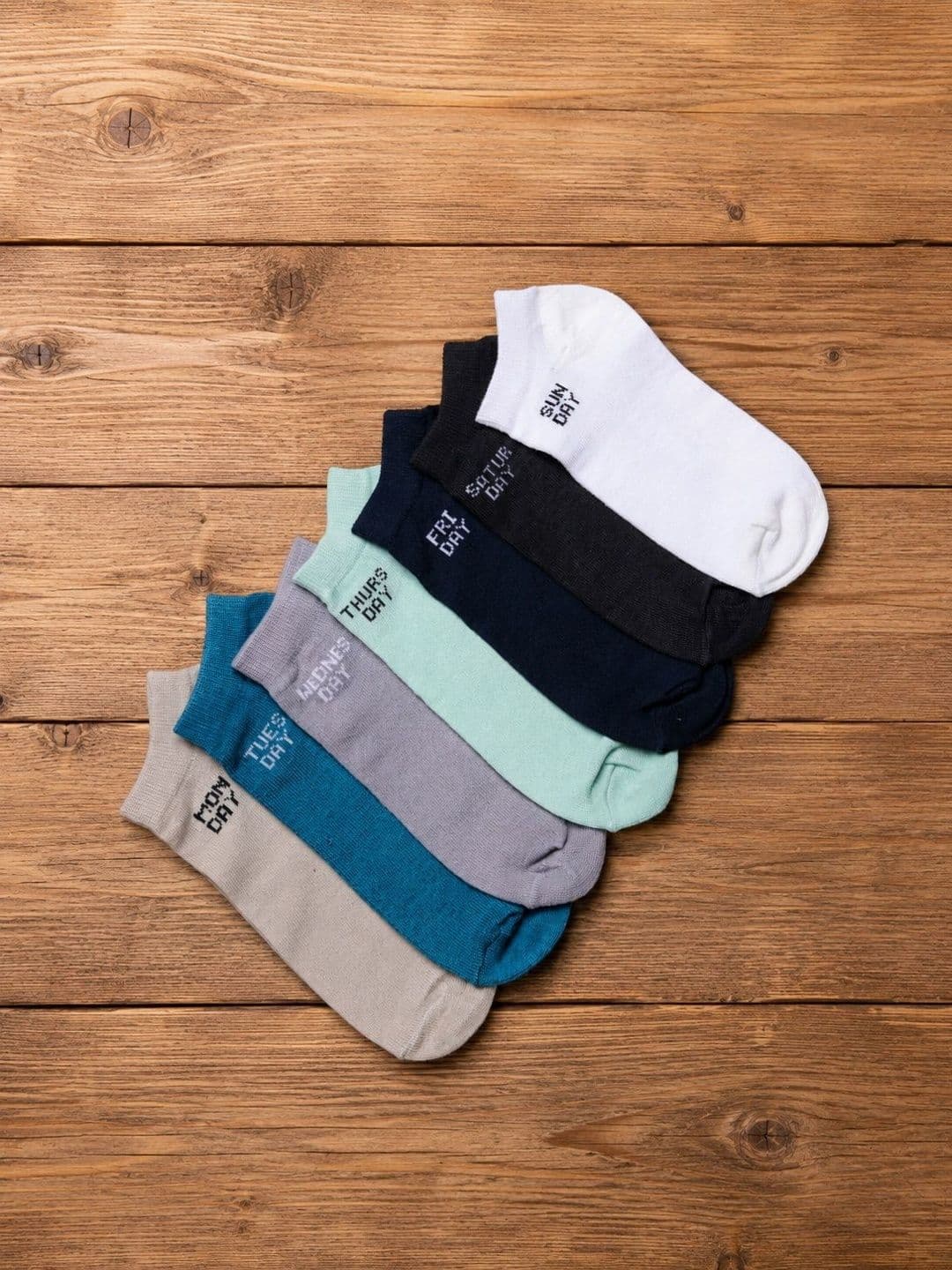 Sloxie Unisex Pack of 7 Cotton Patterned Shoe Liners Socks - view 1