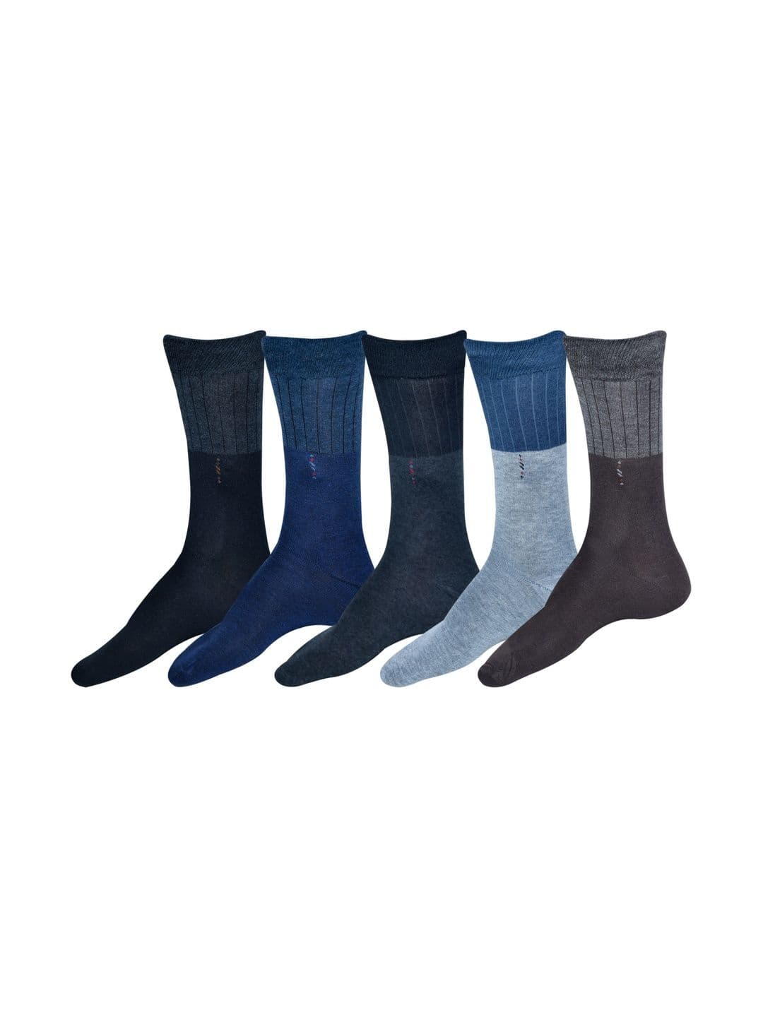 GARUN Men Pack of 5 Cotton Colourblocked Calf Length Socks - view 1