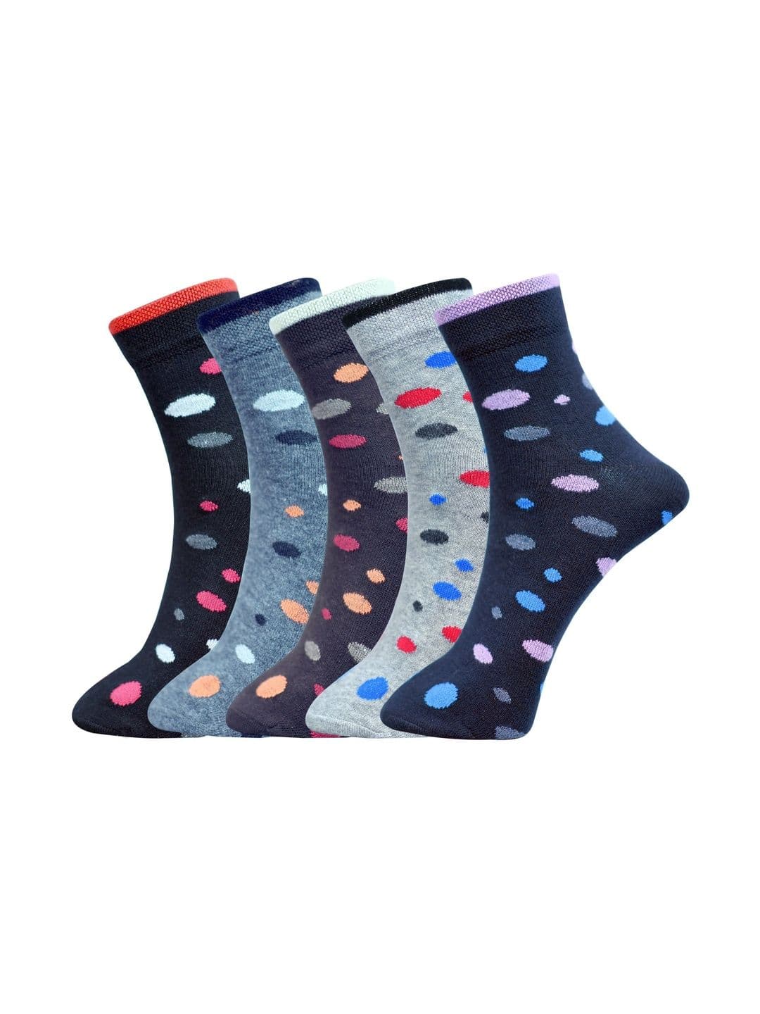 VIPUN Unisex Pack of 5 Cotton Patterned Ankle Length Socks - view 1