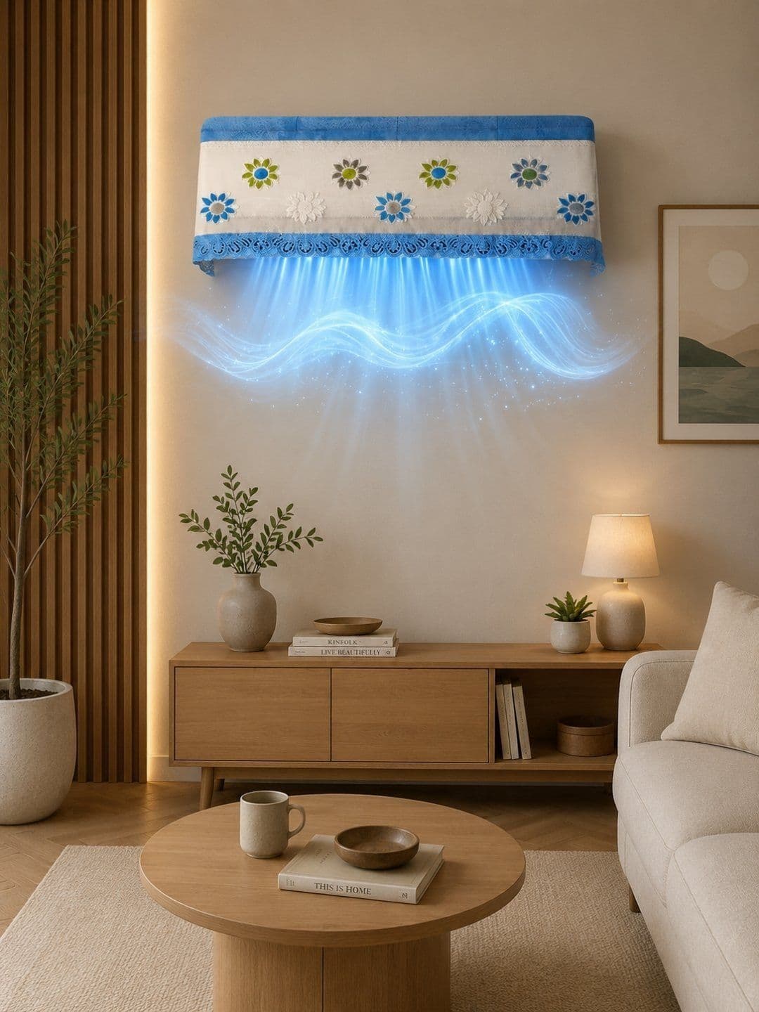 Lala Maneet Cotton Net 1.5 Ton Indoor Split Ac Cover - view 1