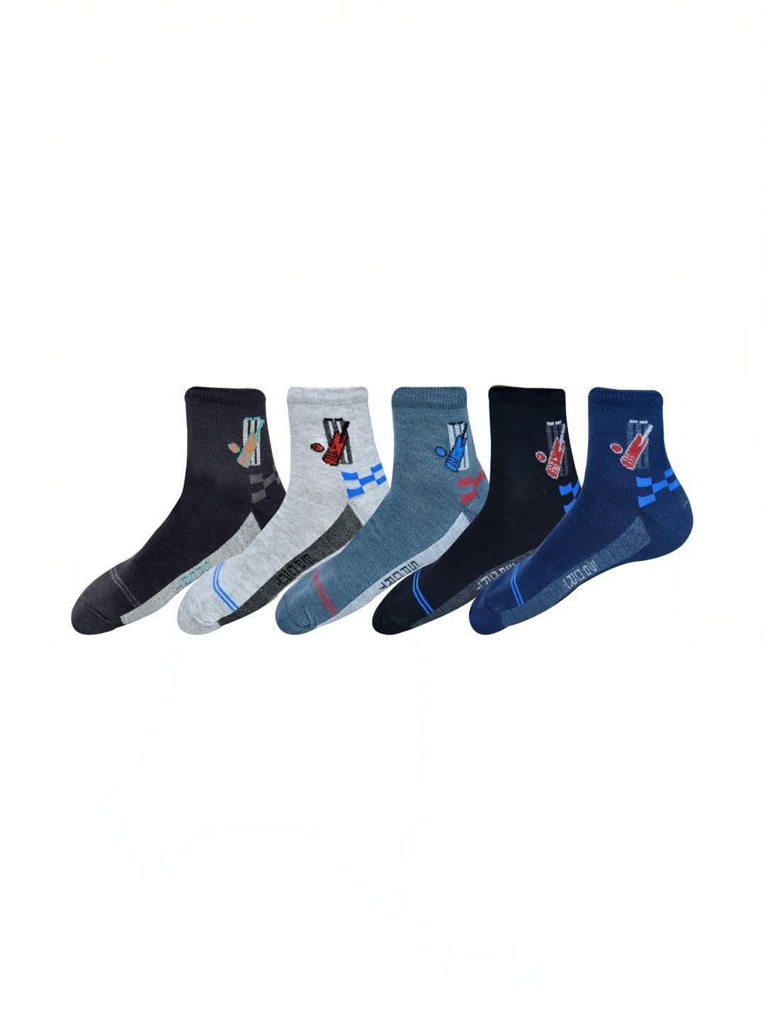 GARUN Unisex Pack of 5 Cotton Patterned Ankle Length Socks - view 1