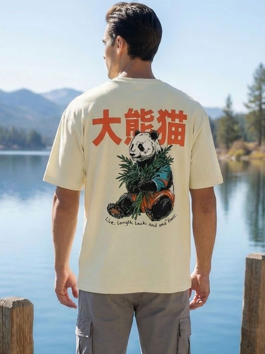 NOBERO Men Printed Graphic Drop-Shoulder Sleeves Oversized Fit T-shirt - view 1