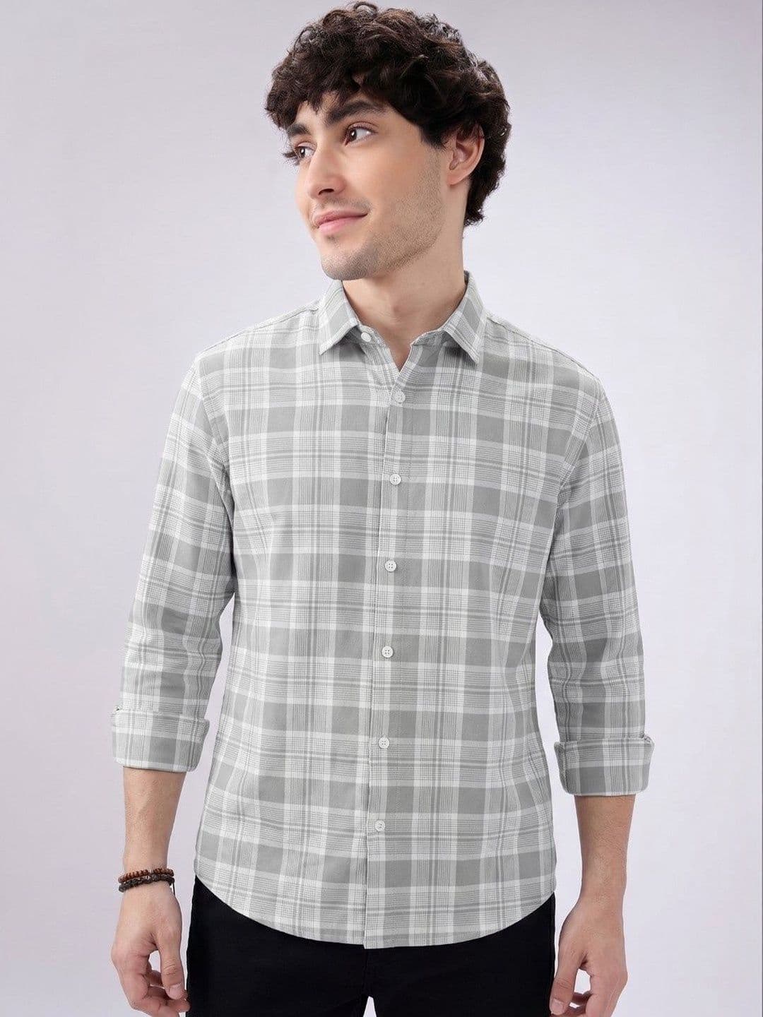 VELKYNOX Men's Regular Fit Gingham Checked Casual Shirt - view 1