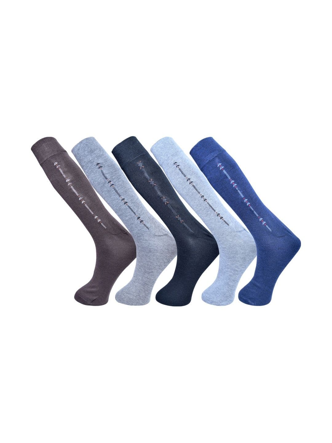 GARUN Men Pack of 5 Cotton Patterned Calf Length Socks - view 1