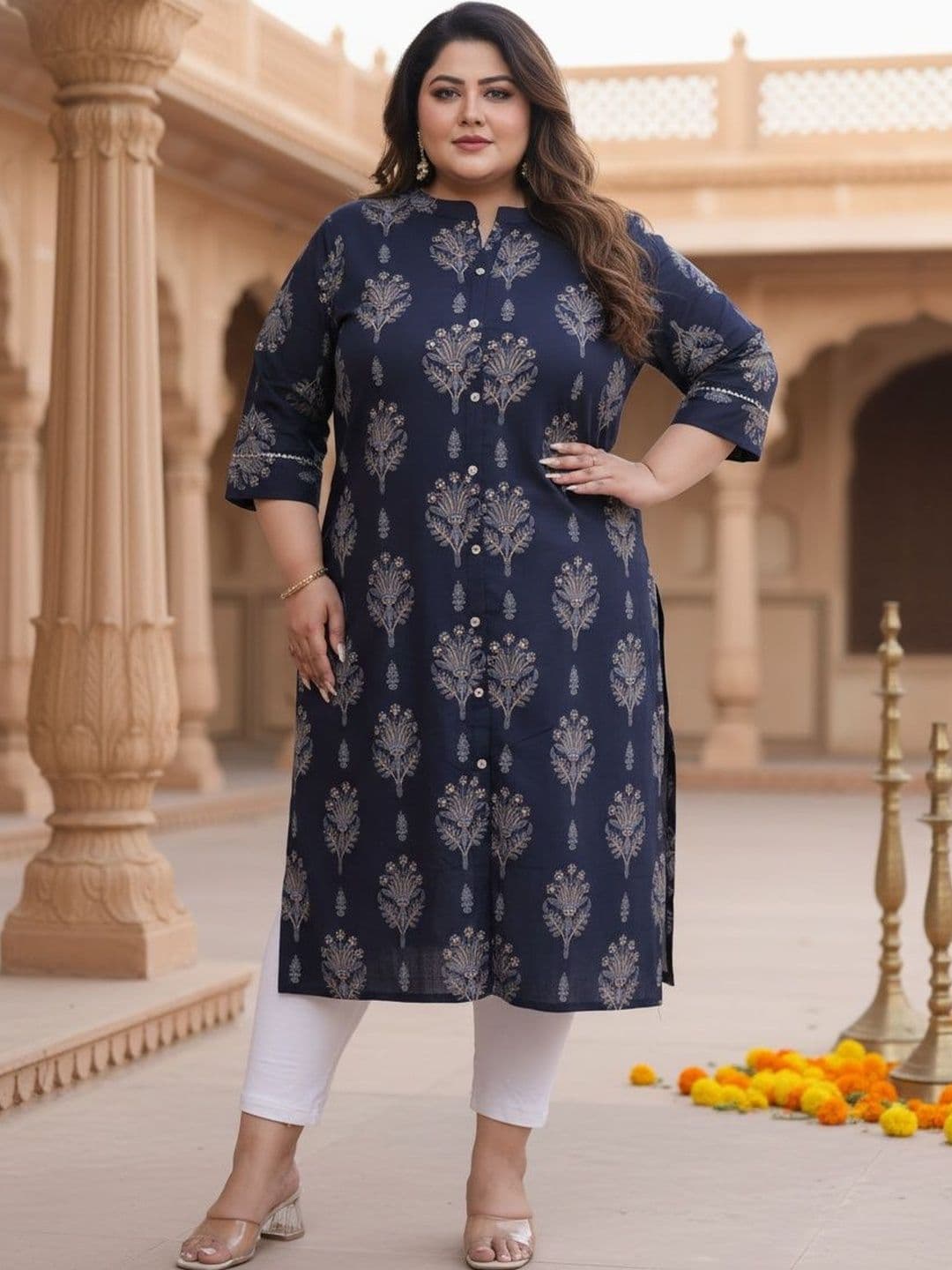 KALINI Women Ethnic Motifs Printed Indie Prints Kurta - view 1