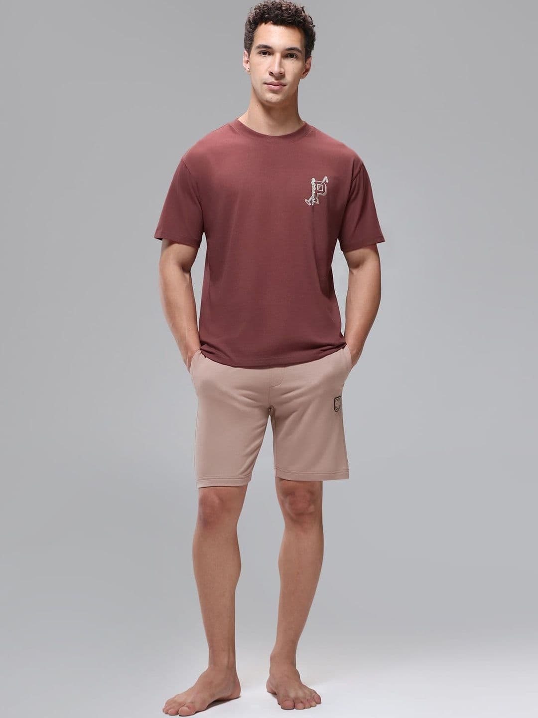 U.S. Polo Assn. Printed Cotton Round Neck Regular Lounge Tshirts - view 1