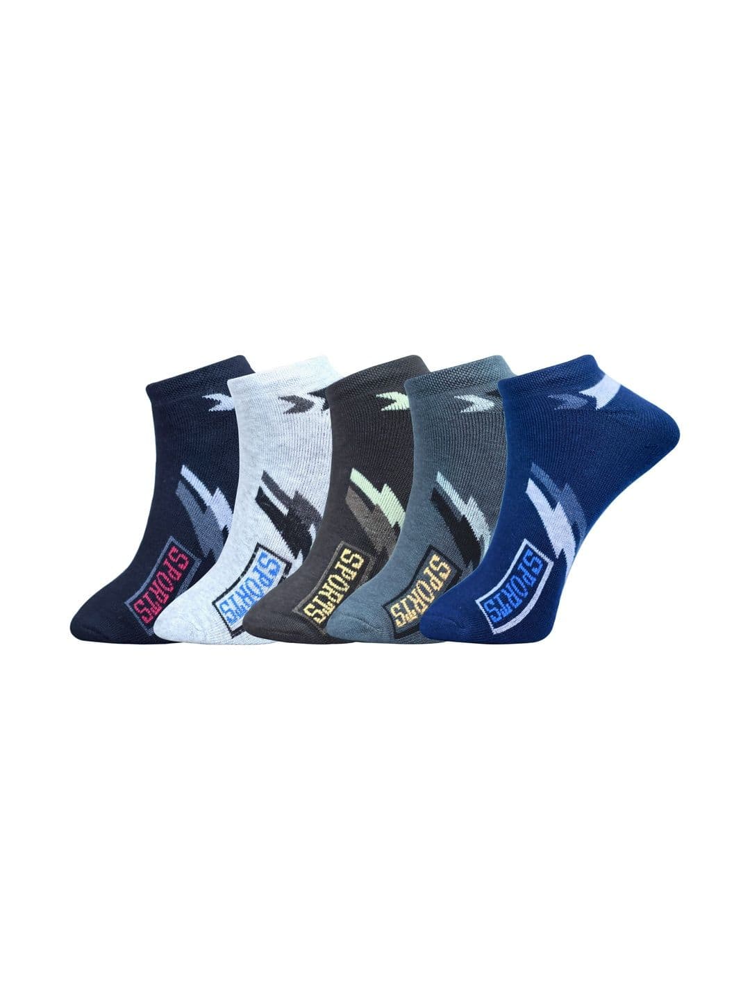 GARUN Men Pack of 5 Cotton Patterned Ankle Length Socks - view 1