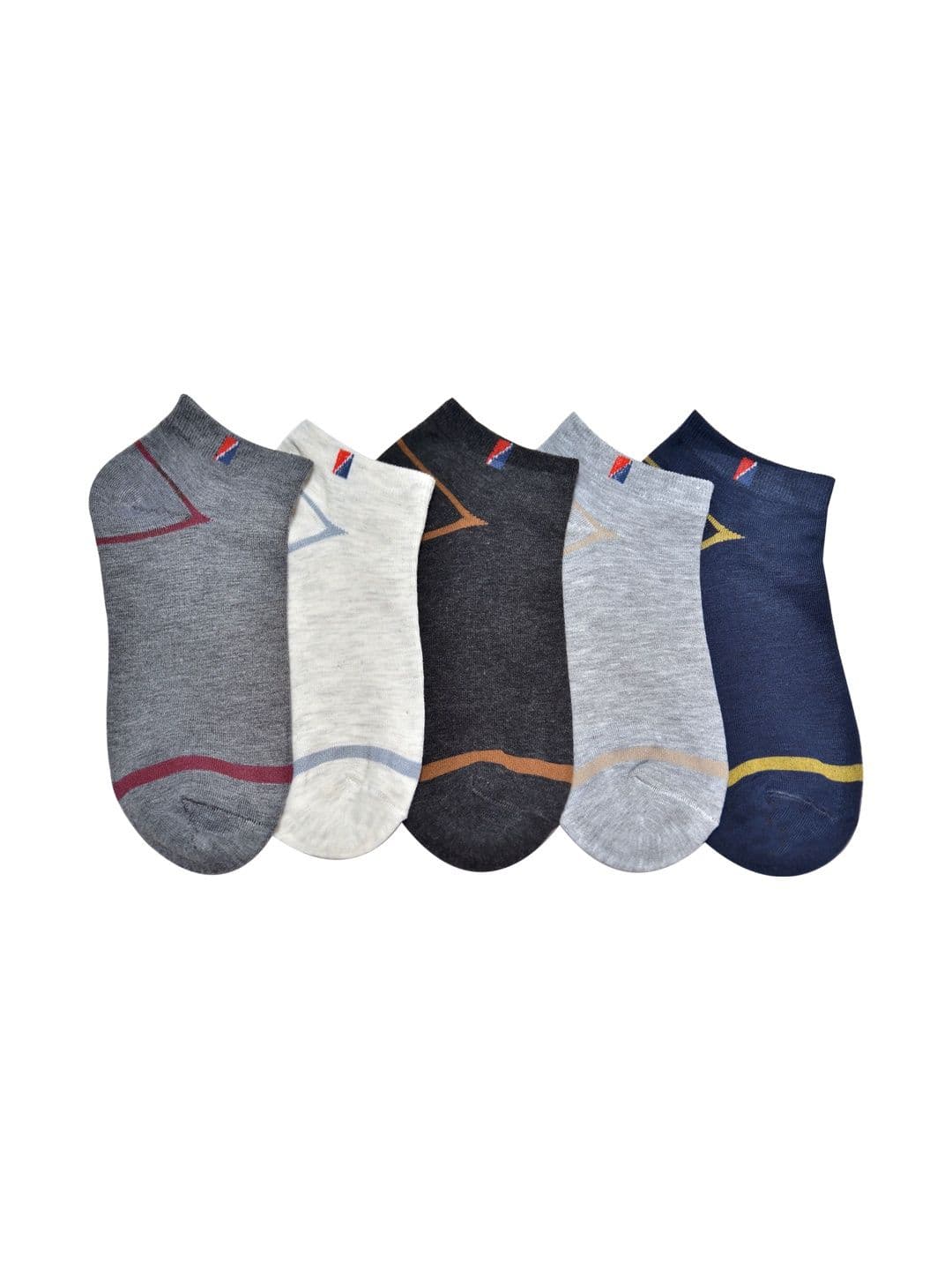 VIPUN Men Pack of 5 Cotton Patterned Shoe Liners Socks - view 1