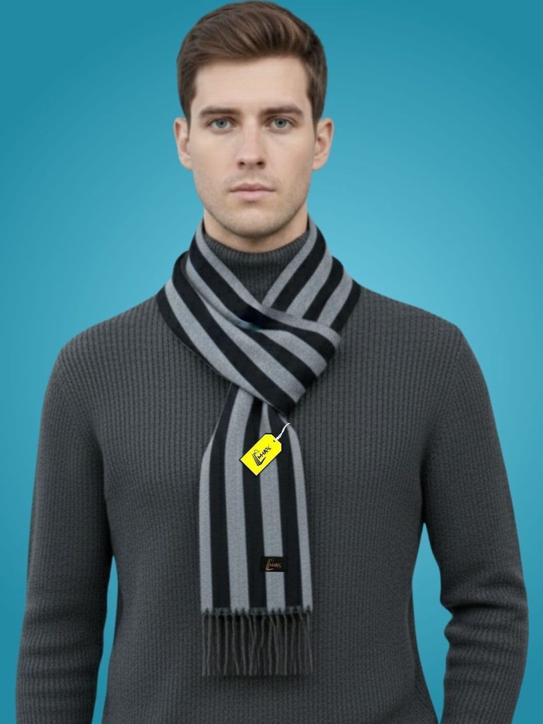 MHAX Men Striped Merino Wool Mufflers - view 1