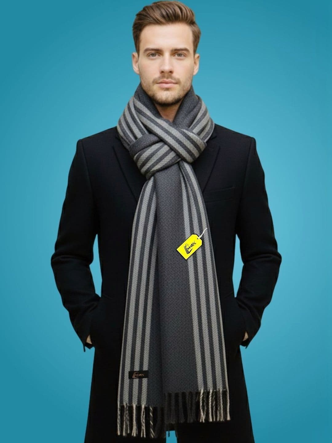 MHAX Men Striped Merino Wool Mufflers - view 1