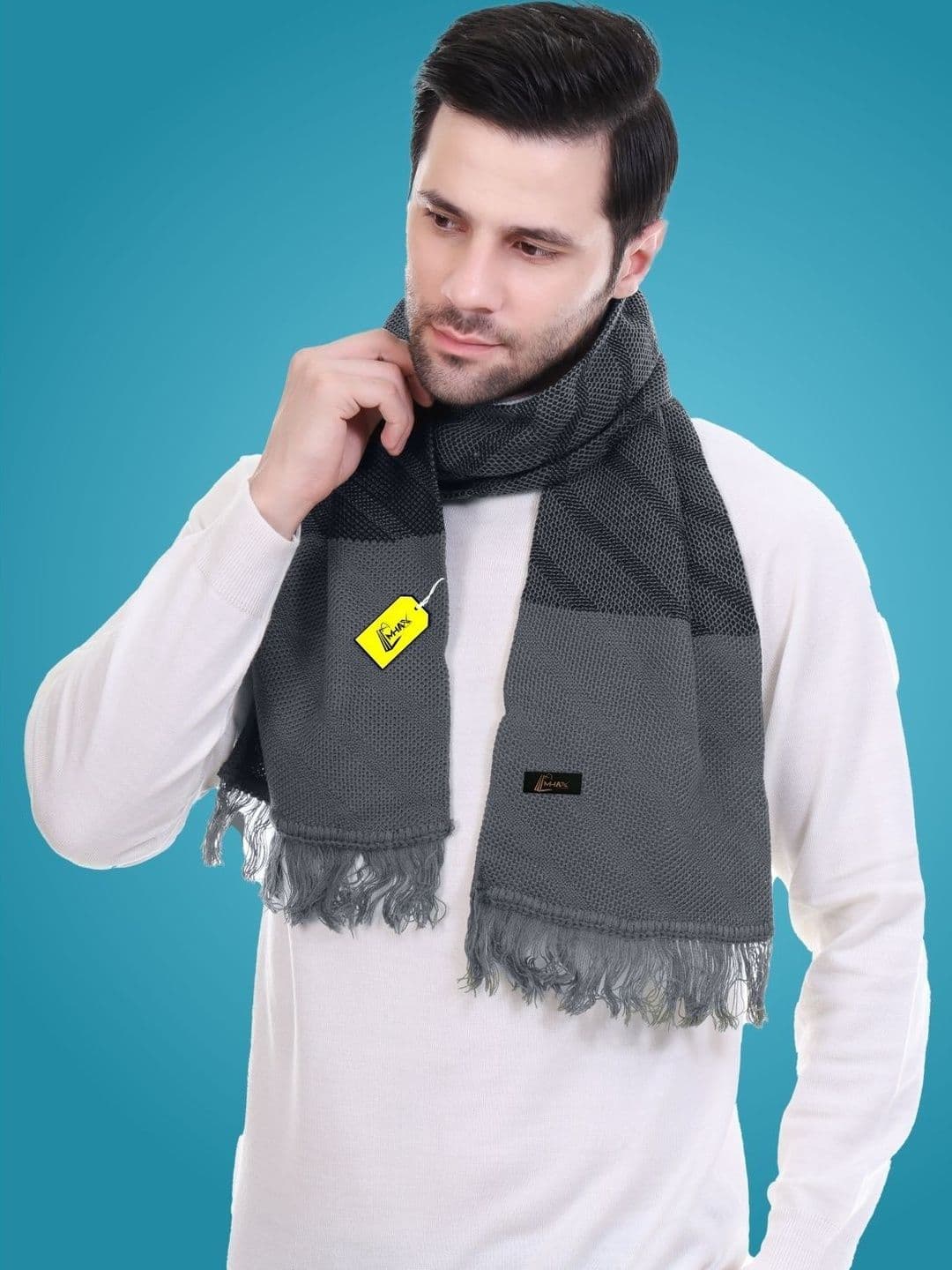 MHAX Men Patterned Merino Wool Mufflers - view 1