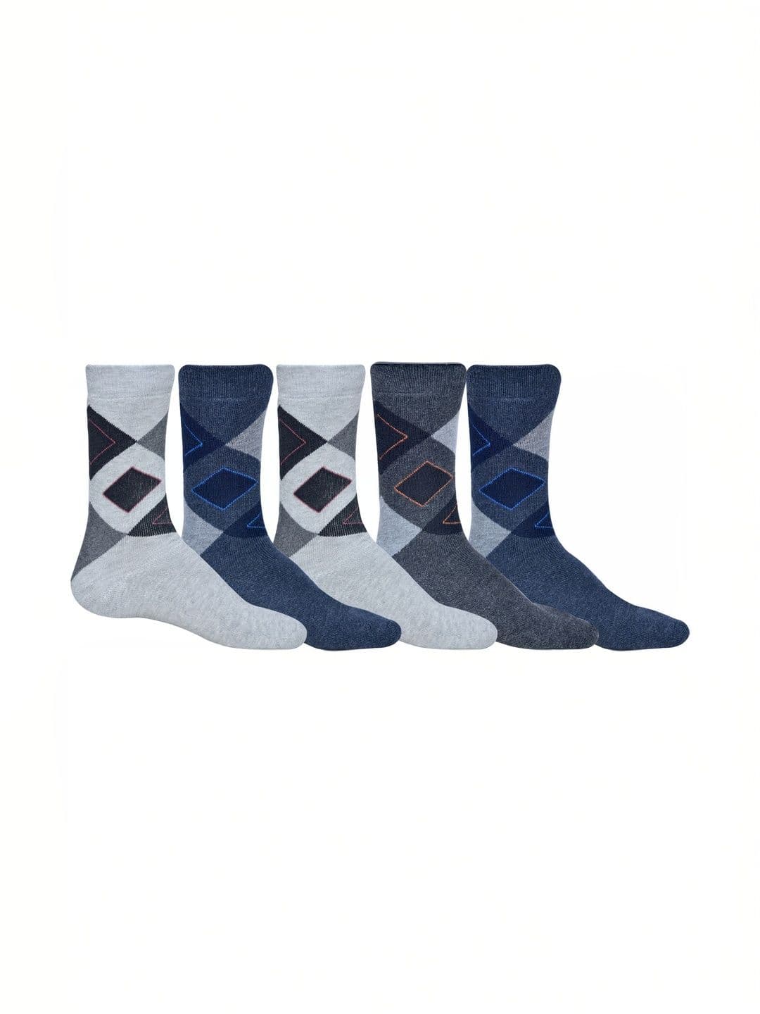 VIPUN Men Pack of 5 Patterned Calf Length Socks - view 1