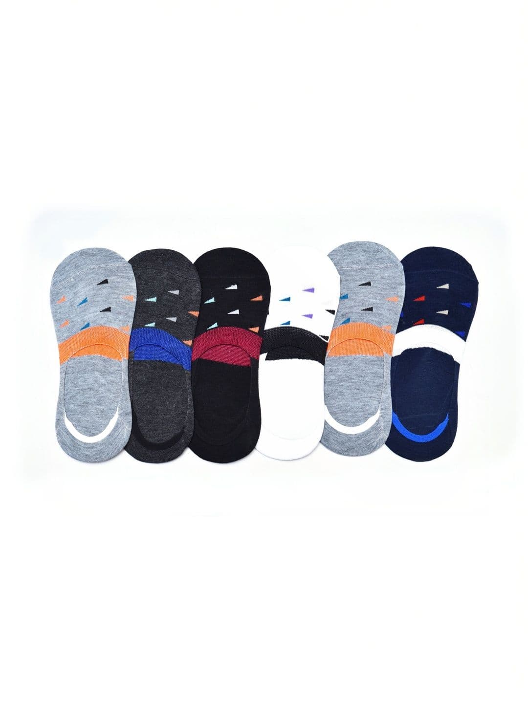 VIPUN Men Pack of 6 Cotton Patterned Shoe Liners Socks - view 1