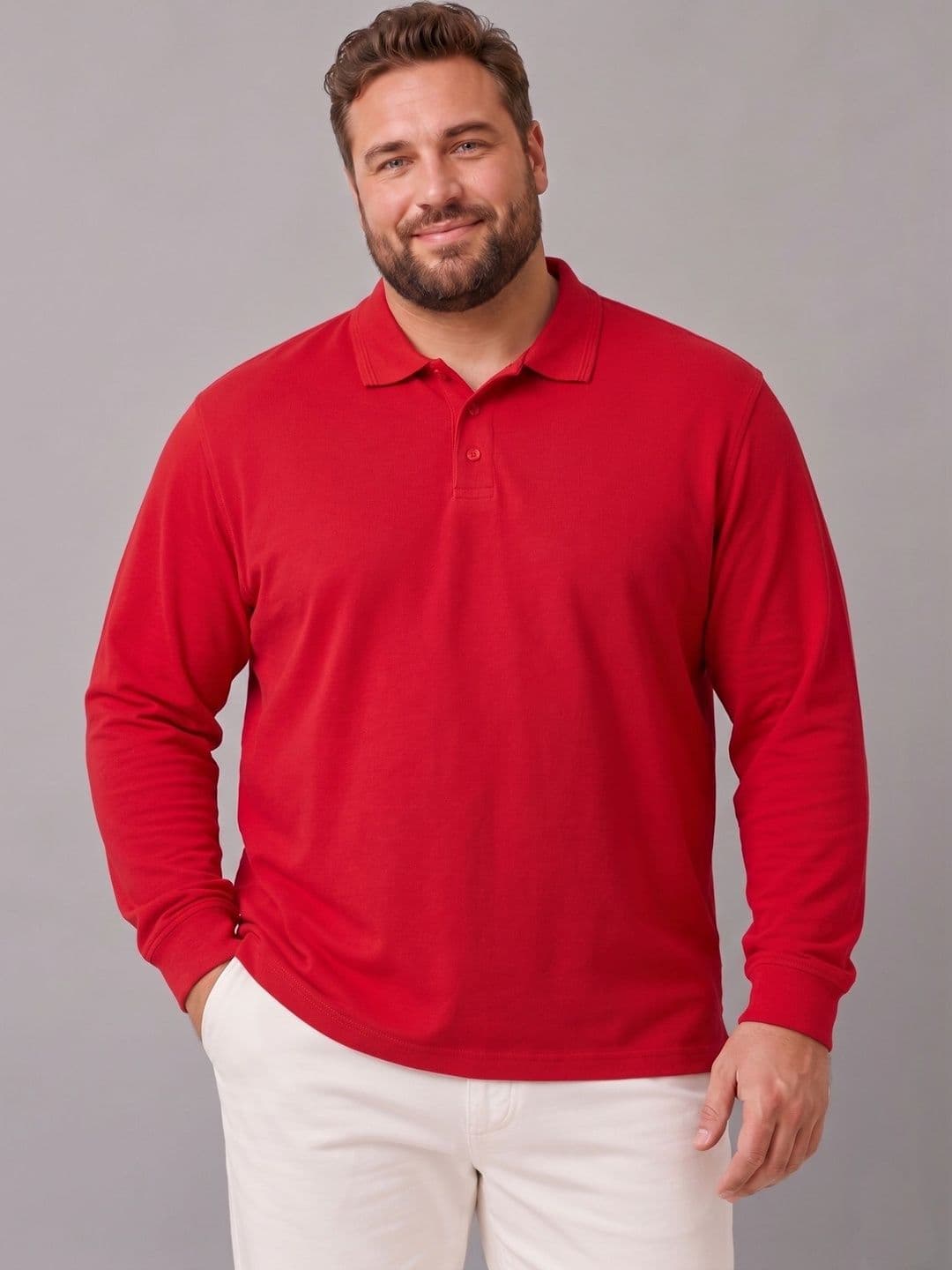 The Roadster Lifestyle Co Plus Size Polo Collar Casual Tshirt - view 1