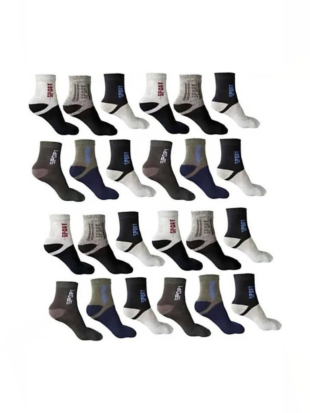 GARUN Men Cotton Colourblocked Ankle Length Socks - view 1
