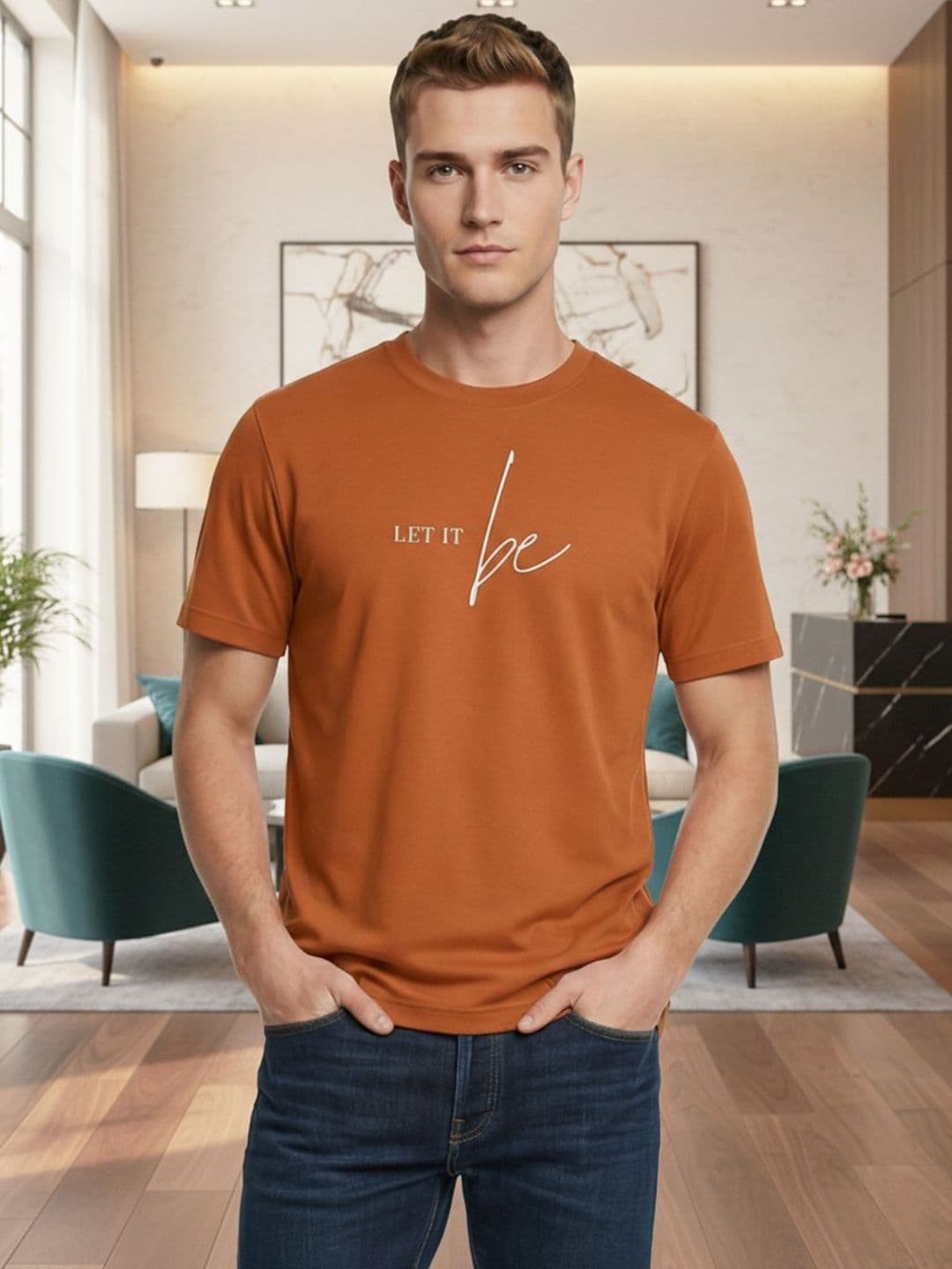 NOBERO Men Typography Printed T-shirt - view 1