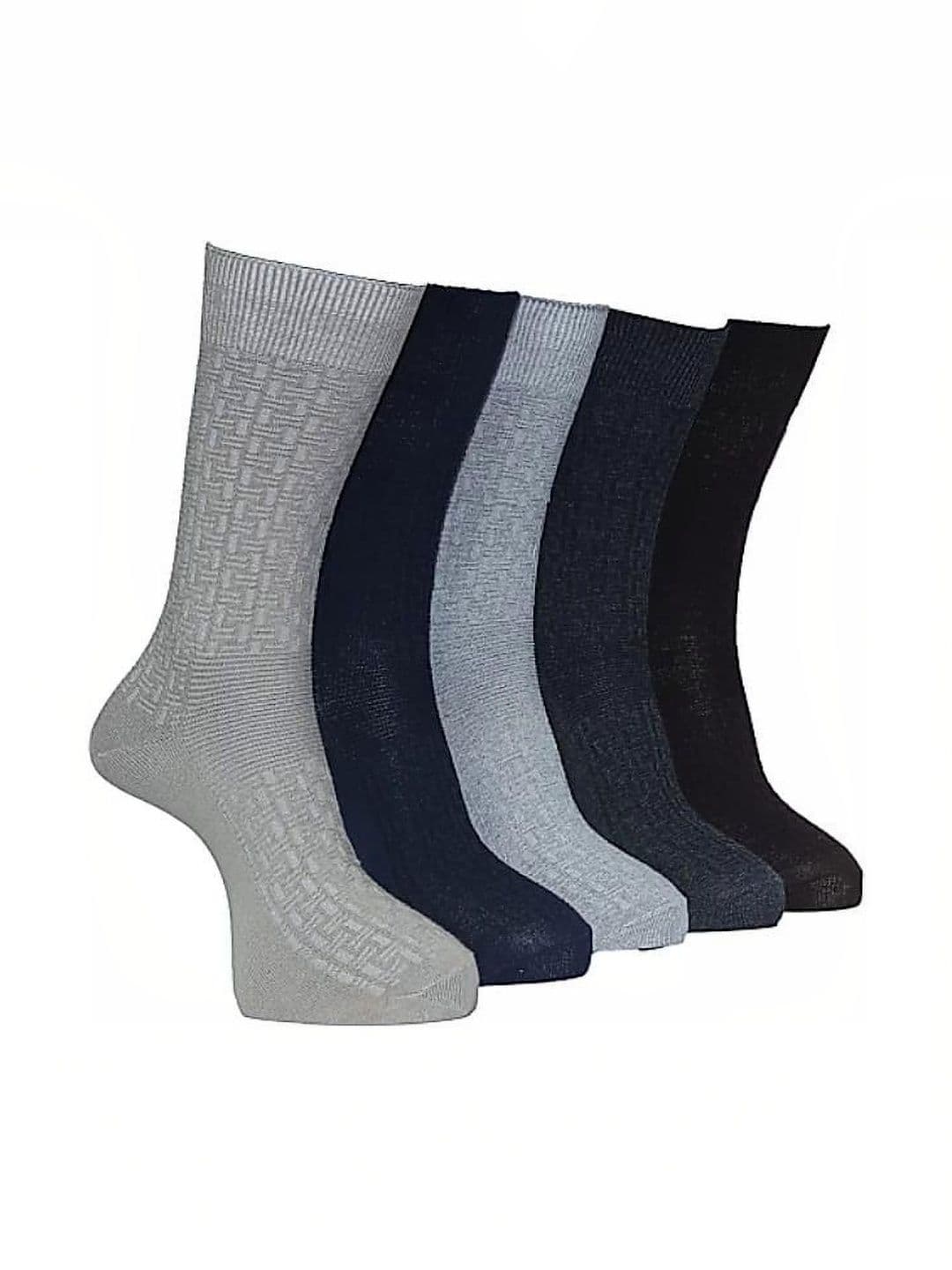 GARUN Men Pack of 5 Cotton Patterned Calf Length Socks - view 1