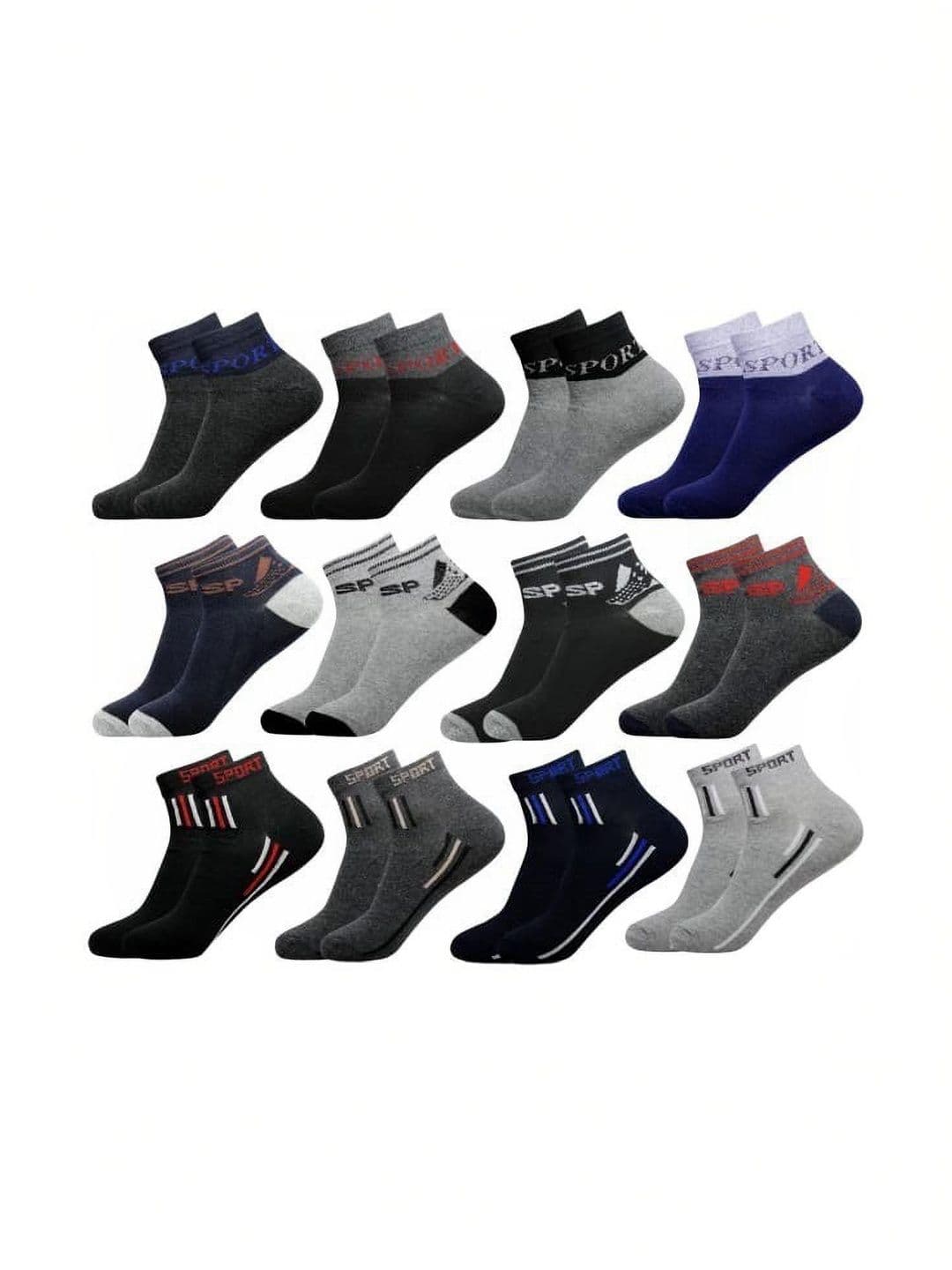 VIPUN Men Cotton Patterned Ankle Length Socks - view 1