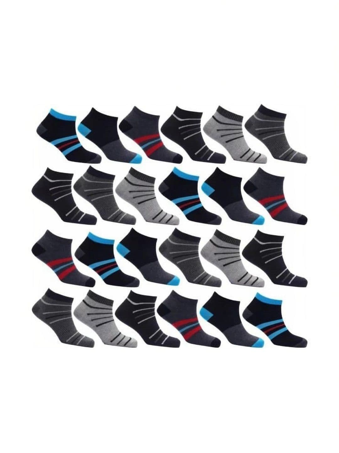 VIPUN Men Cotton Striped Ankle Length Socks - view 1