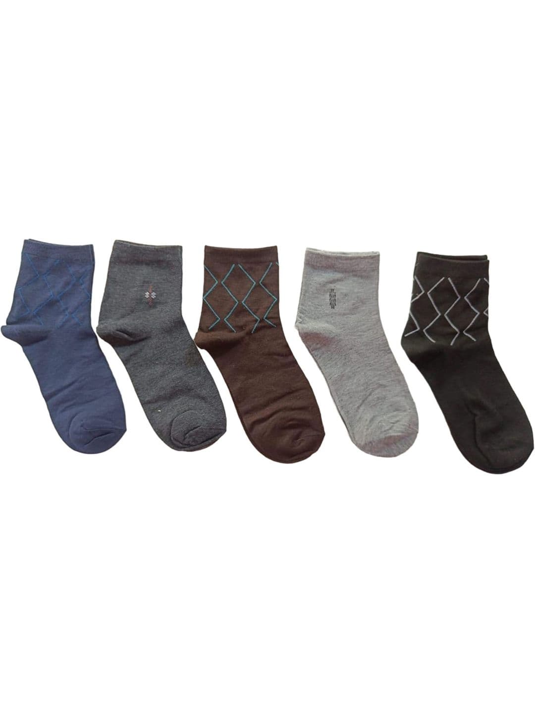 akeet trend Men Pack of 5 Cotton Assorted Patterned Above Ankle Socks - view 1
