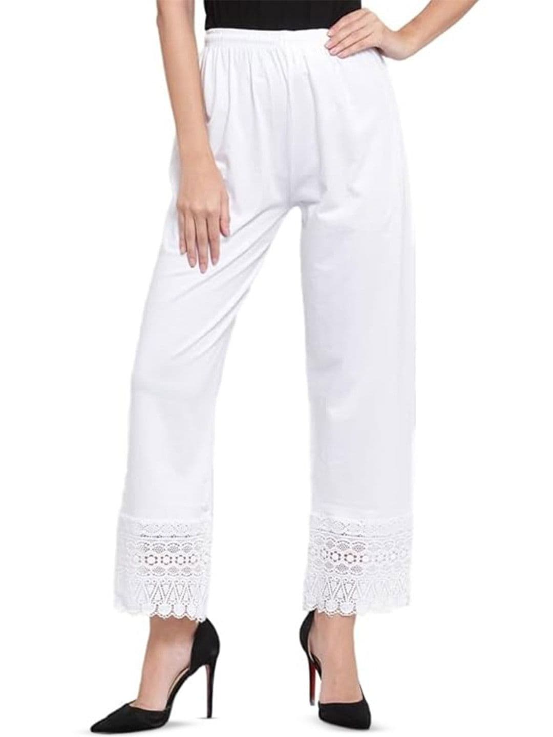 TNQ Women Embroidered Cropped Ethnic Palazzos - view 1