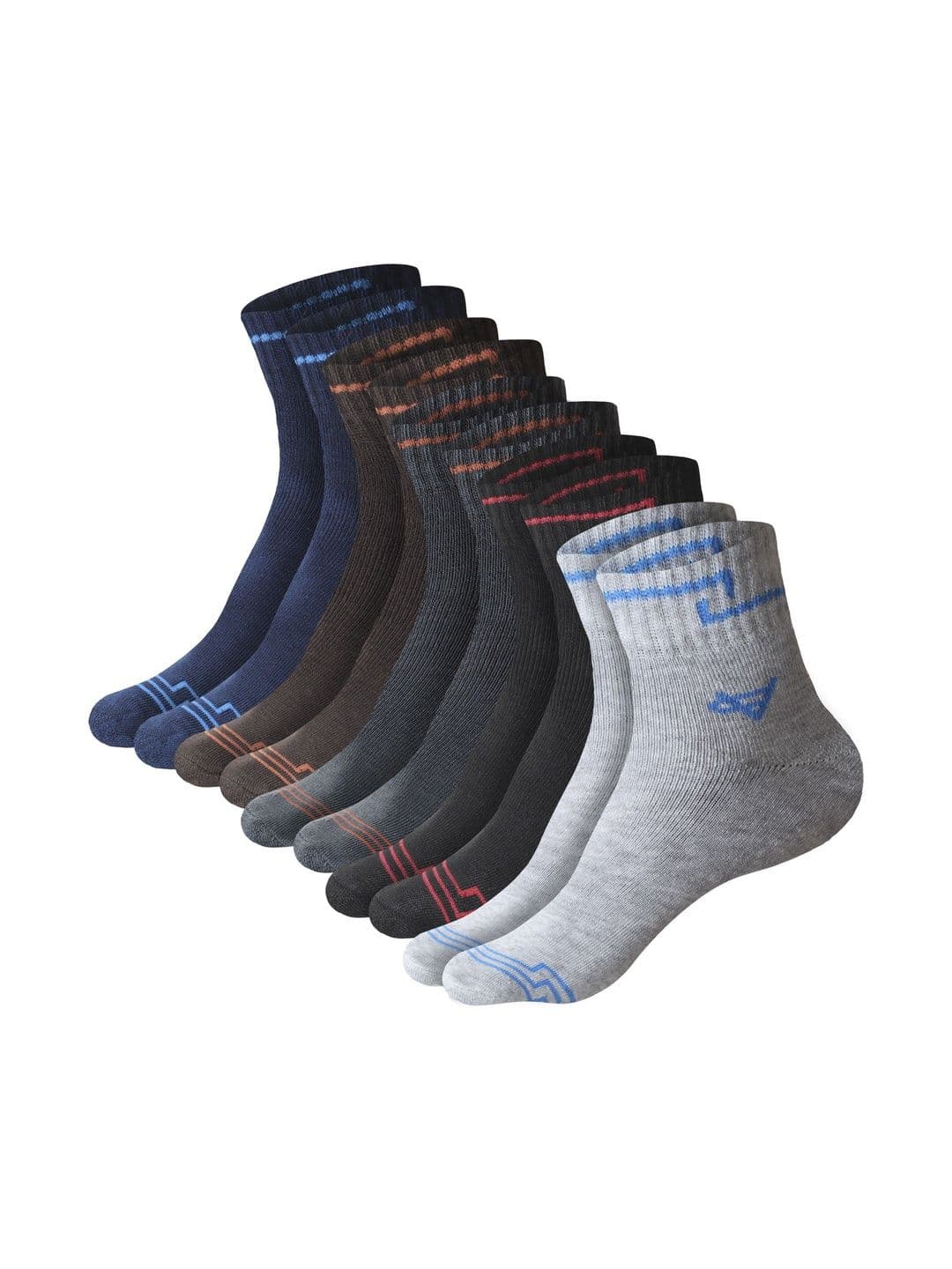 GARUN Men Pack of 5 Cotton Patterned Above Ankle Socks - view 1