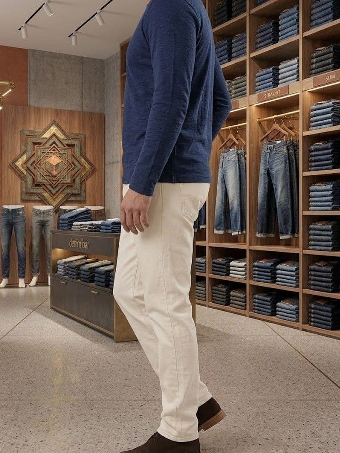 Niffar Fashion Men Mid-Rise Applique Jeans - view 1