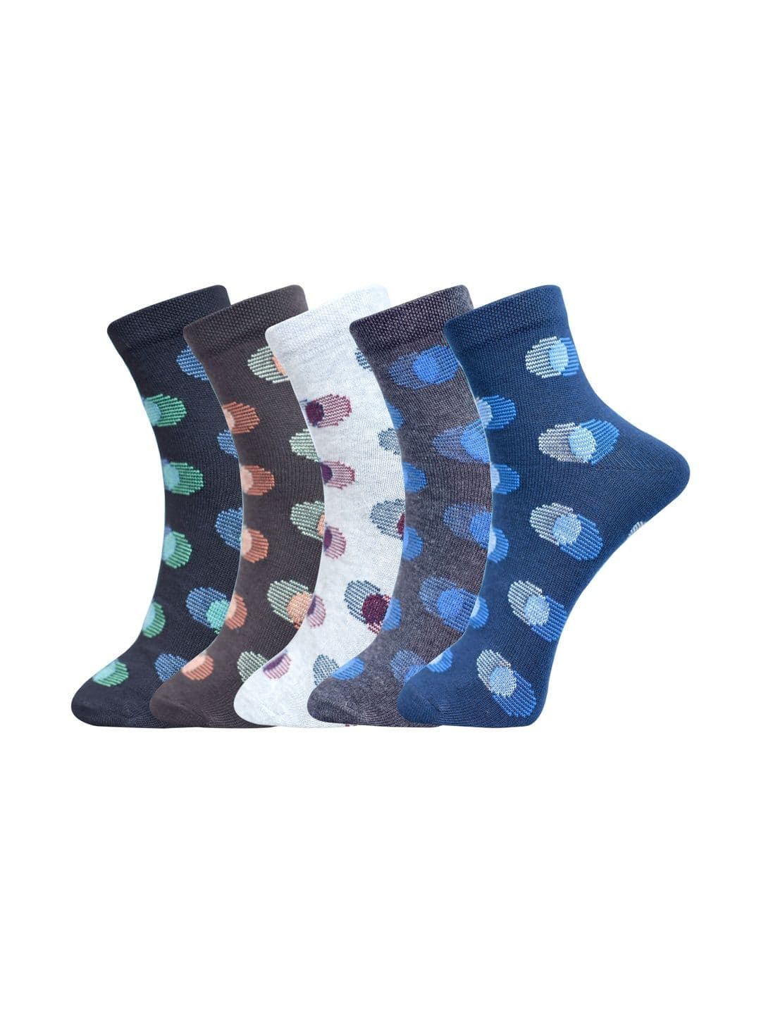 VIPUN Men Pack of 5 Cotton Patterned Ankle Length Socks - view 1