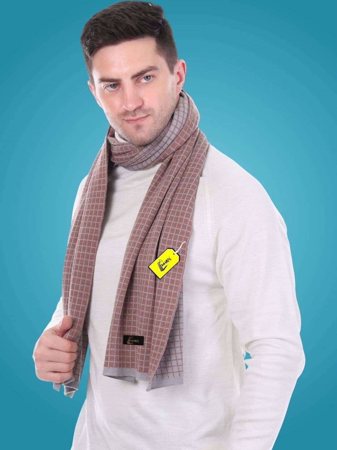 MHAX Men Checked Merino Wool Mufflers - view 1