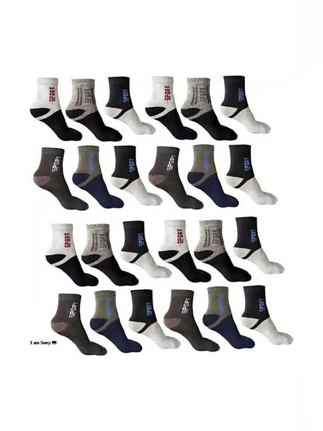 VIPUN Men Cotton Colourblocked Ankle Length Socks - view 1