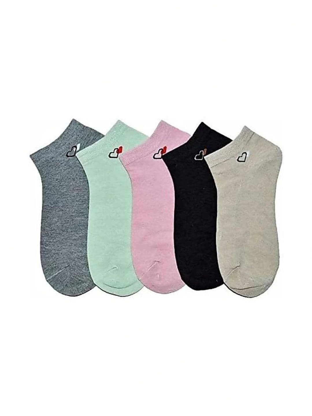 GARUN Unisex Pack of 5 Cotton Patterned Shoe Liners Socks - view 1