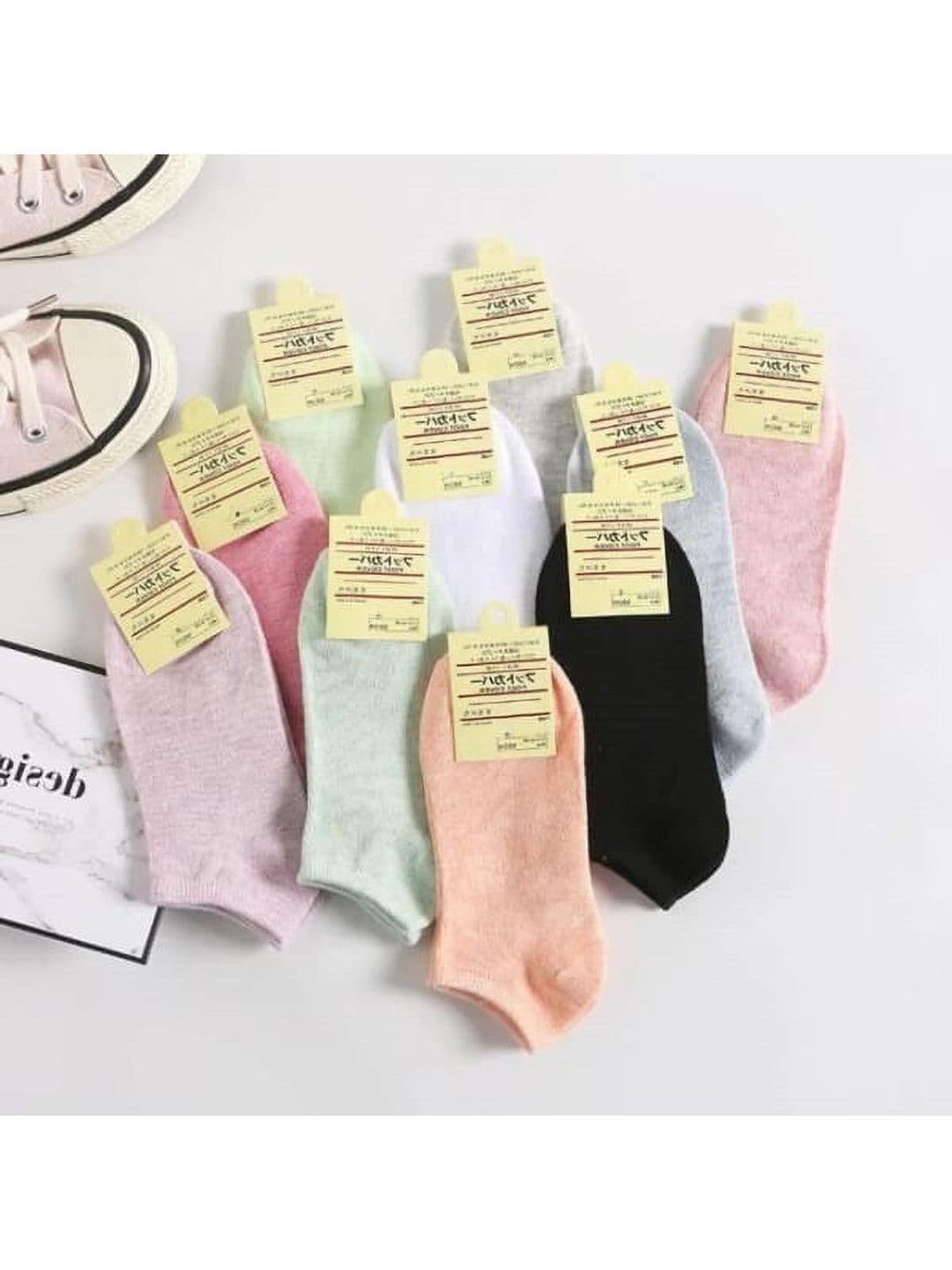 VIPUN Unisex Pack of 10 Cotton Ankle Length Socks - view 1
