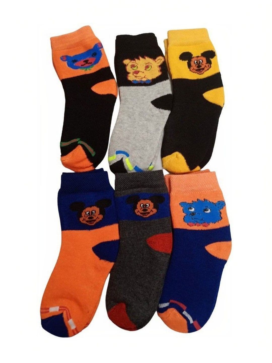 GARUN Unisex Pack of 6 Cotton Patterned Above Ankle Socks - view 1