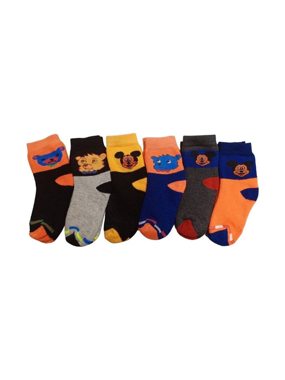 GARUN Unisex Pack of 6 Cotton Patterned Calf Length Socks - view 1