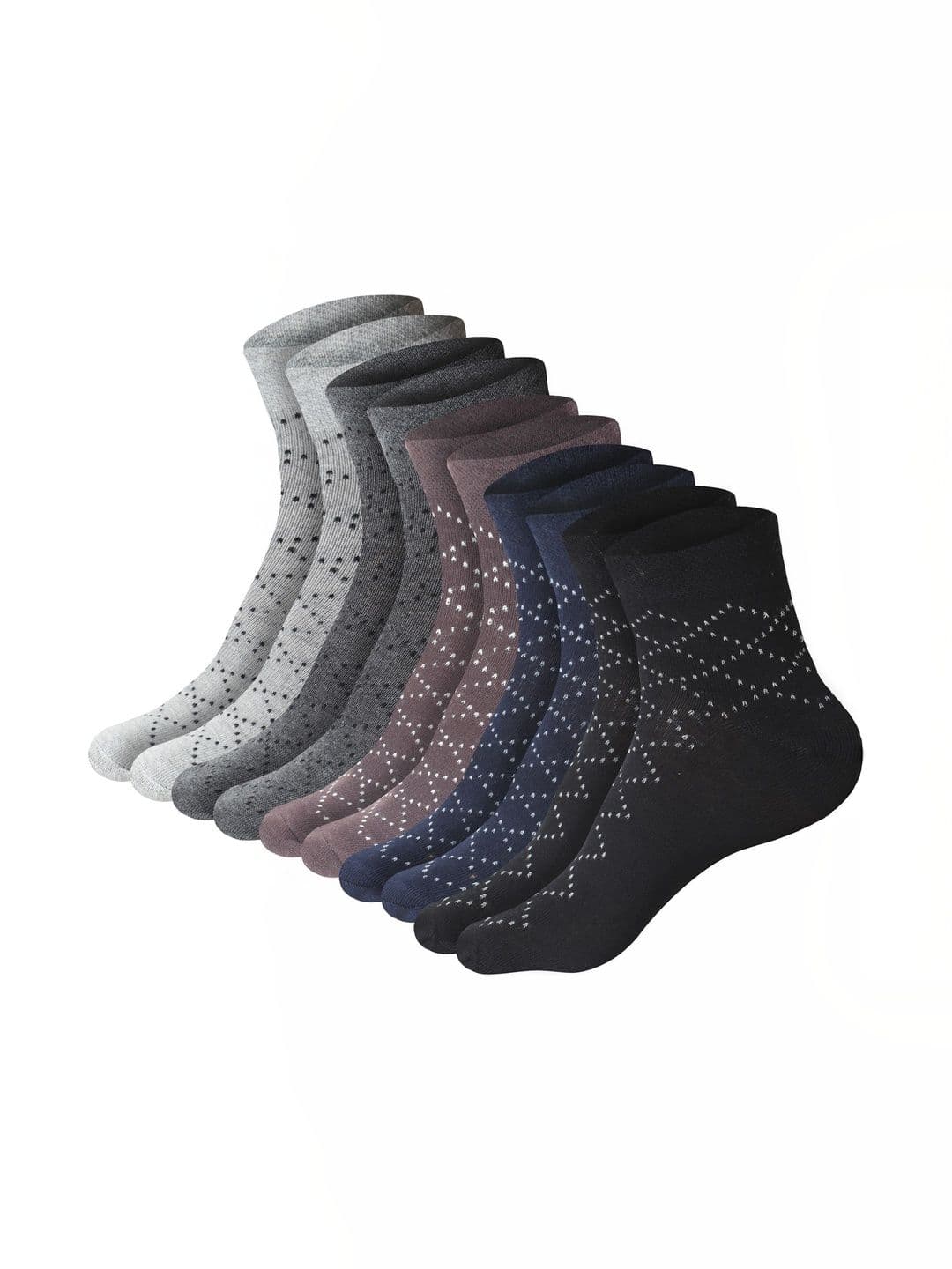 GARUN Men Pack of 5 Cotton Patterned Ankle Length Socks - view 1