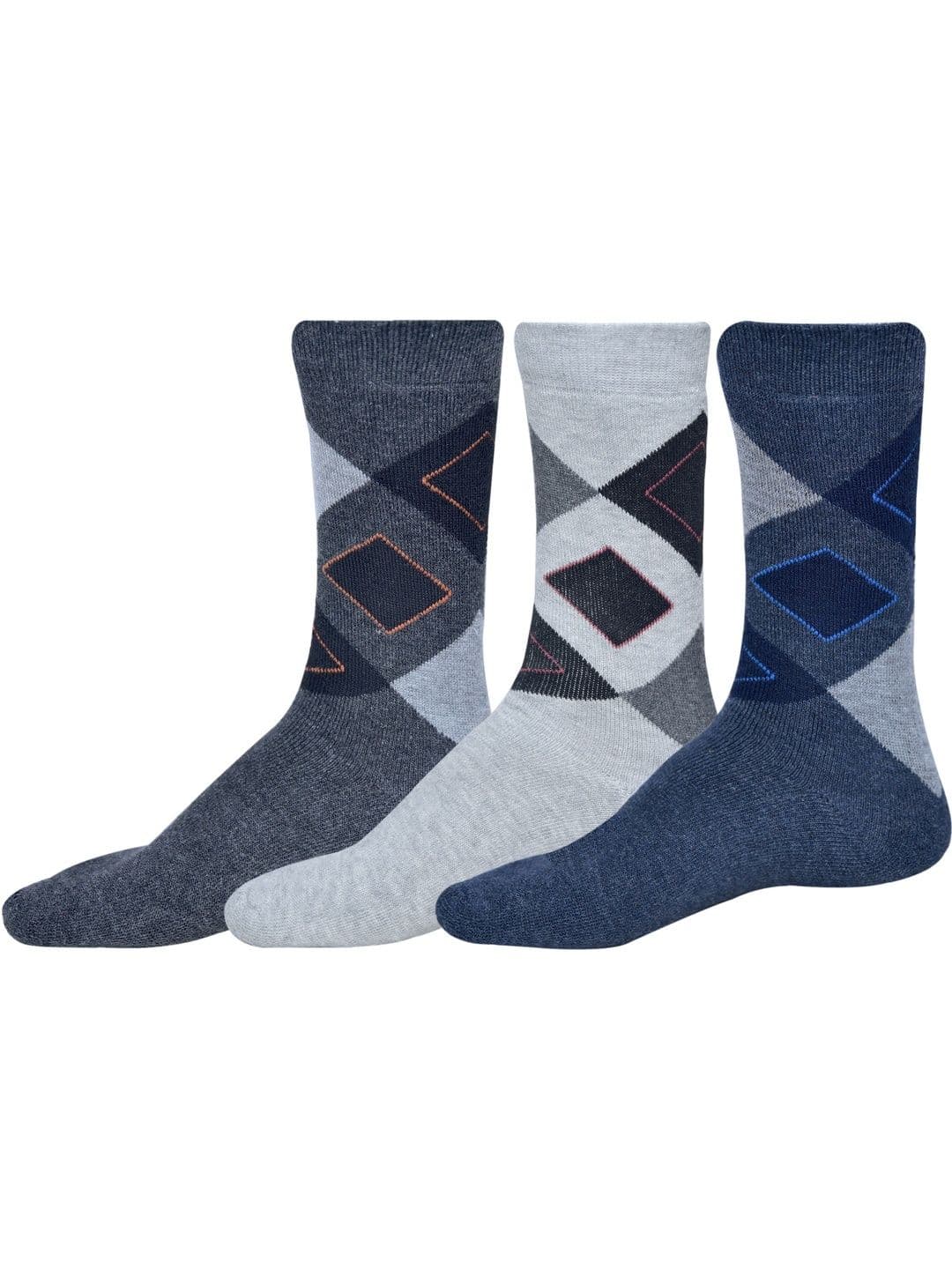 VIPUN Men Pack of 3 Patterned Calf Length Socks - view 1