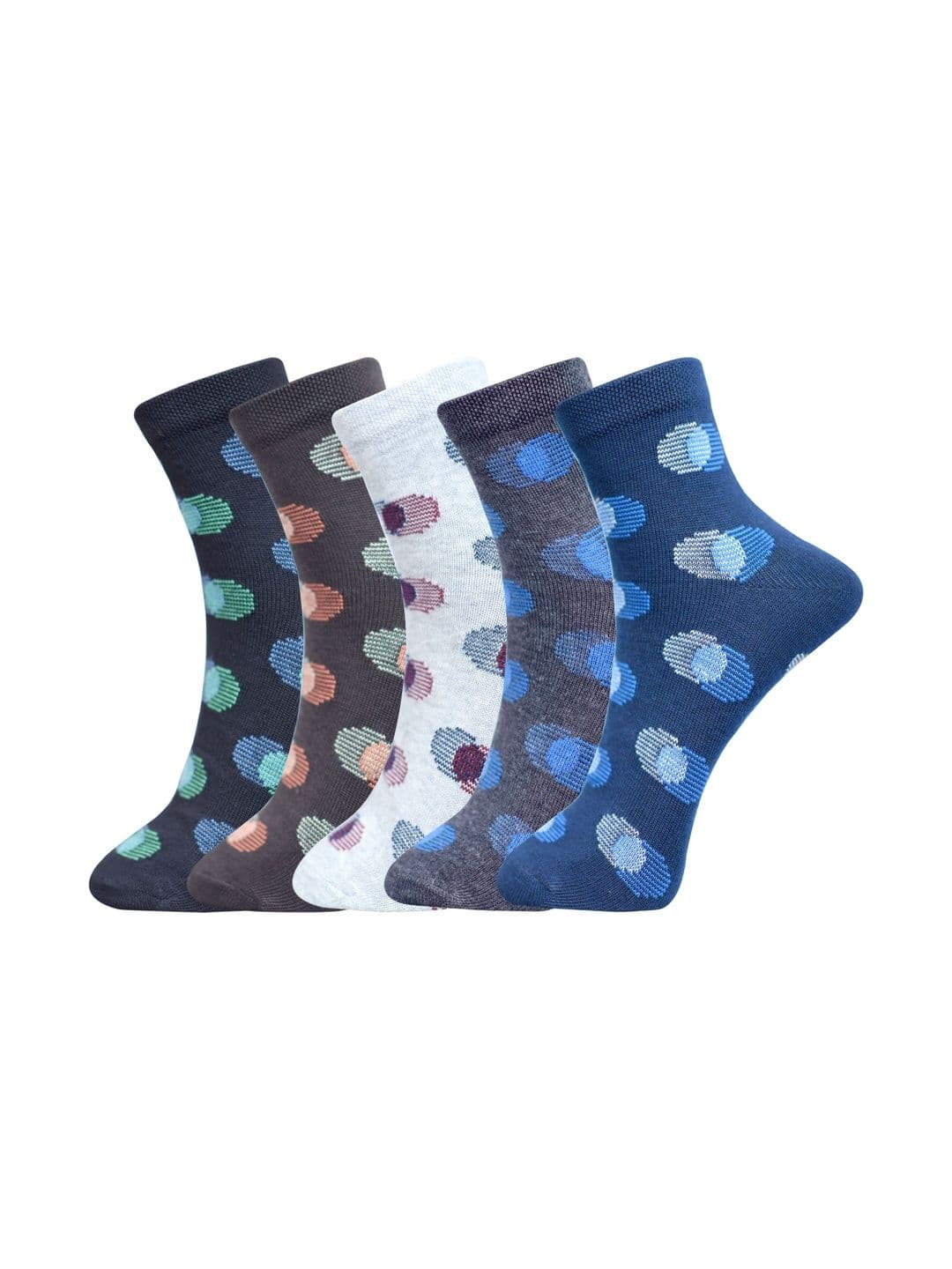 GARUN Men Pack of 5 Cotton Patterned Ankle Length Socks - view 1