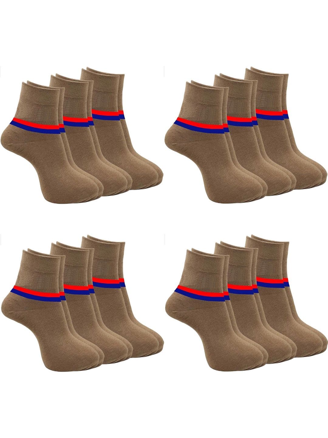 Akeeta Men Cotton Assorted Colourblocked Above Ankle Socks - view 1