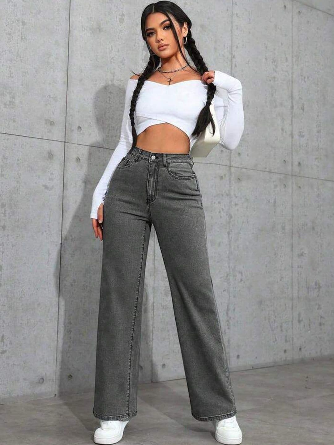zayla Women Loose Wide Leg High-Rise Stretchable Jeans - view 1