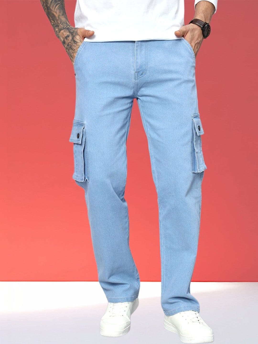 DENIMLOOK Men Relaxed Fit Mid-Rise Jeans - view 1