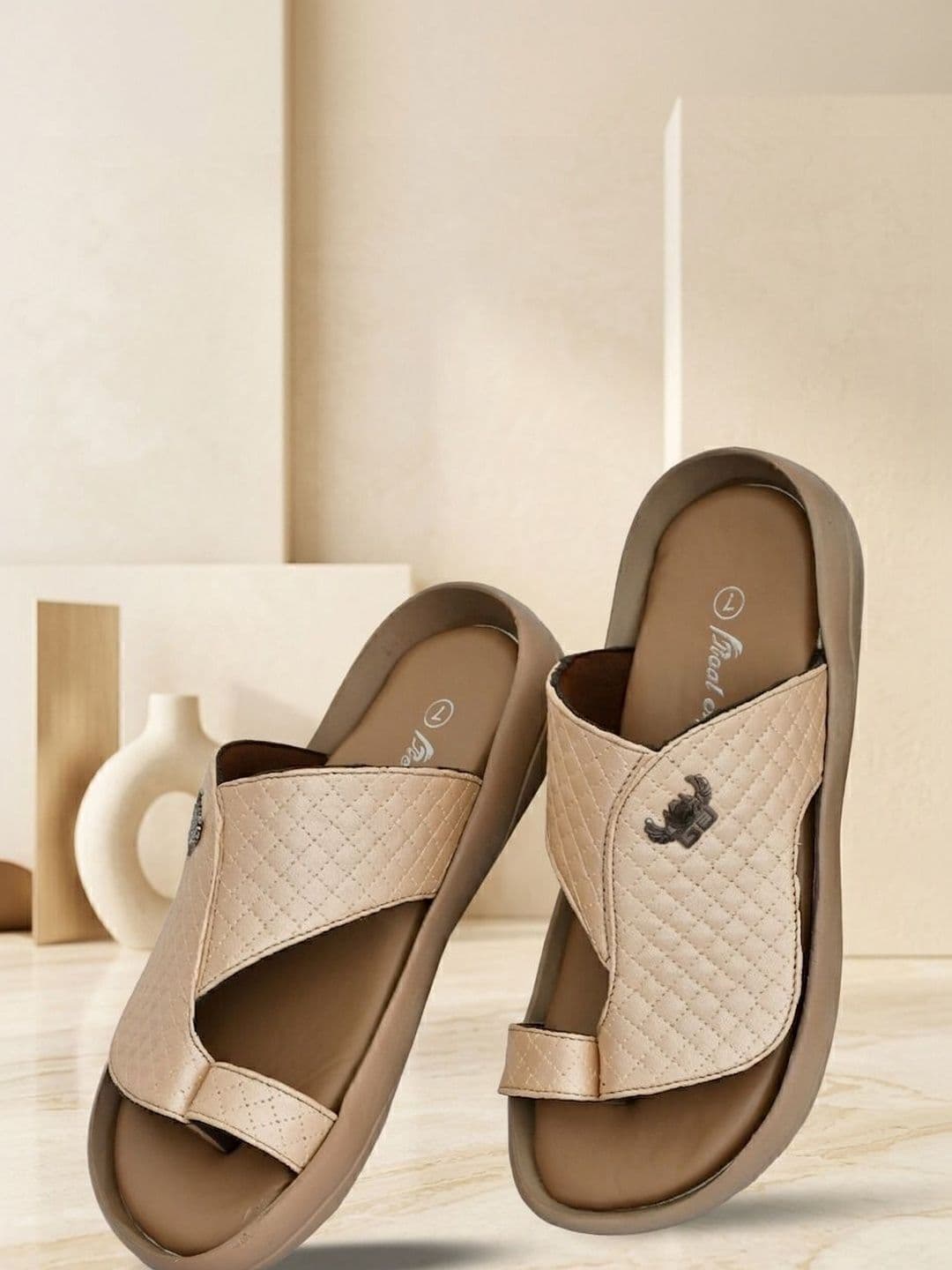 REAL BLISS Men Leather Slip-On Comfort Sandals - view 1