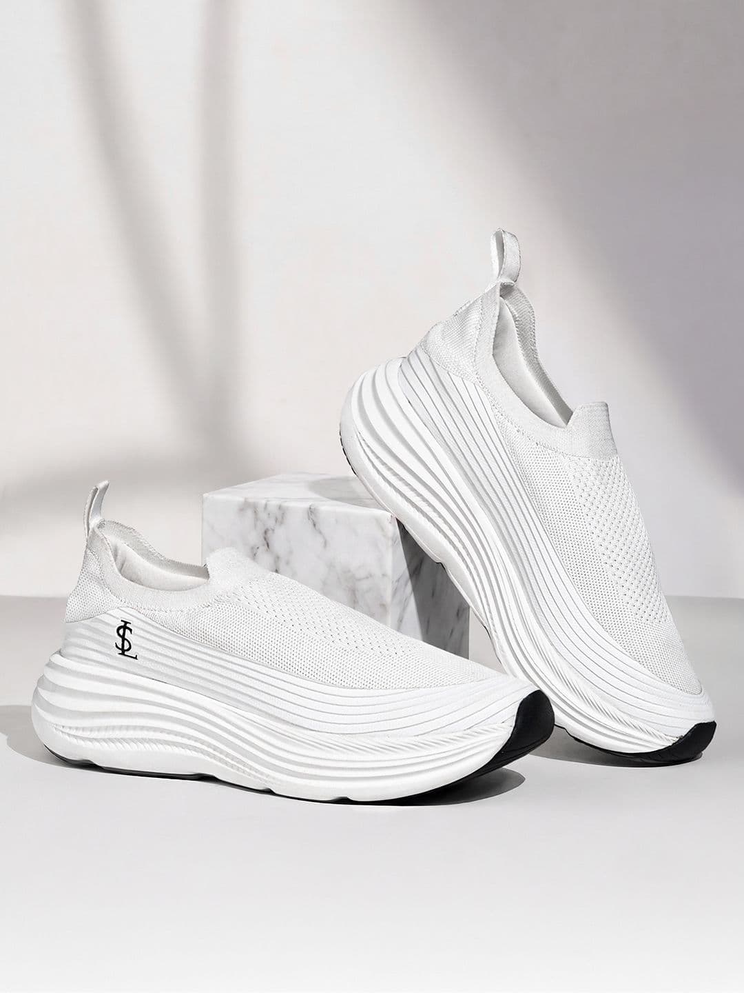 LOUIS STITCH Mens Cosmic White RISE X Ultra Lightweight Athleisure Slip On Shoes - view 1