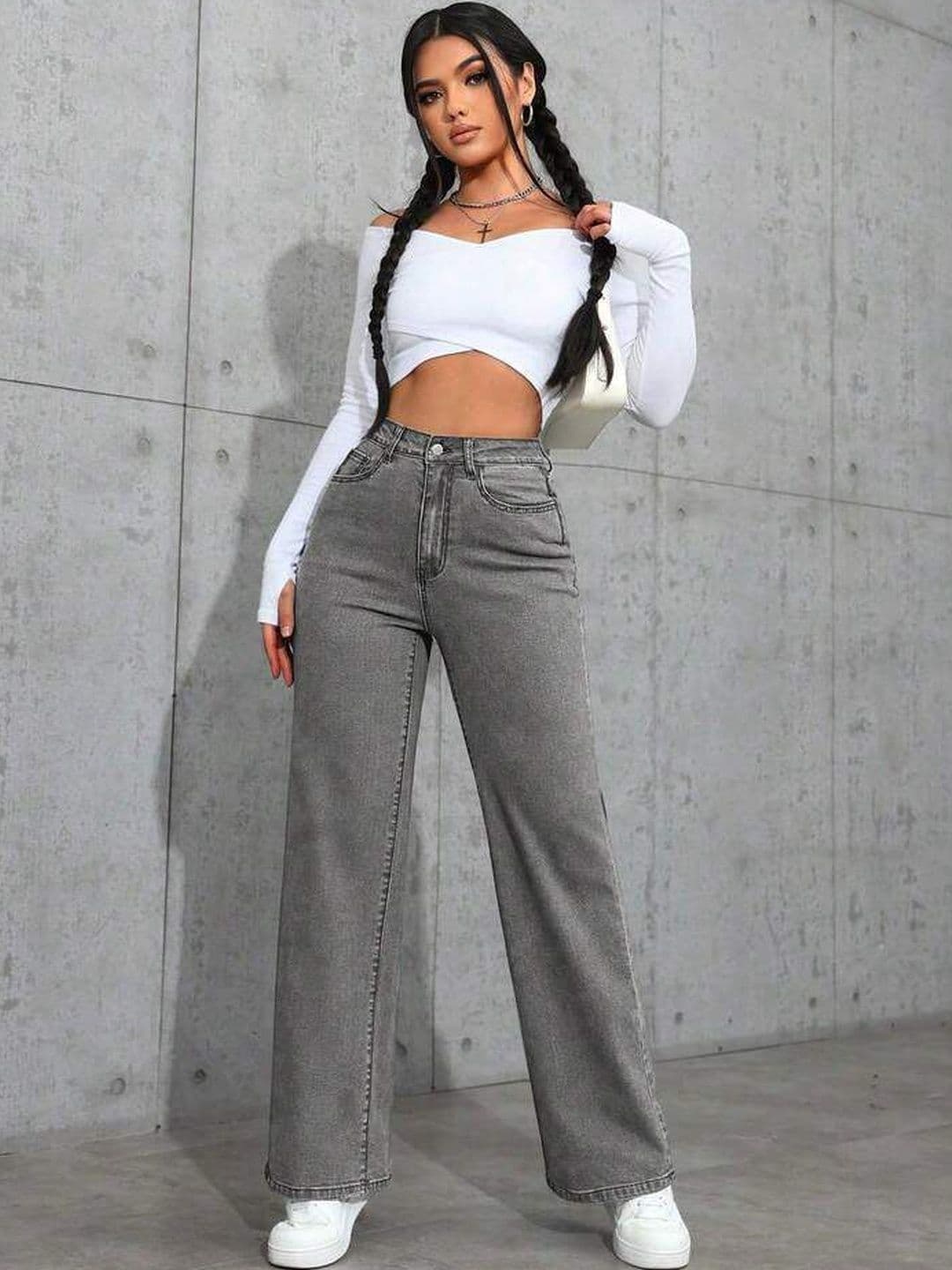 zayla Women Loose Wide Leg High-Rise Stretchable Jeans - view 1