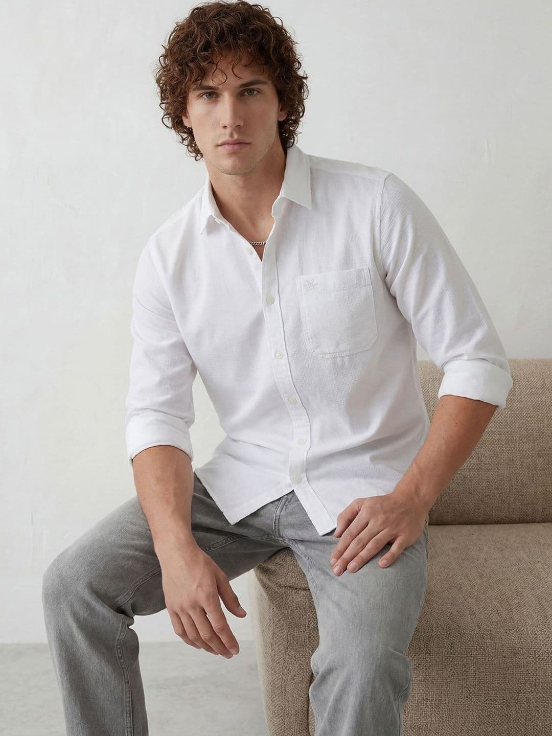 WROGN Men Slim Fit Casual Shirt - view 1